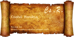 Csehó Renáta névjegykártya