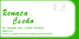 renata cseho business card