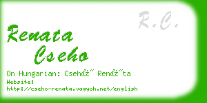 renata cseho business card